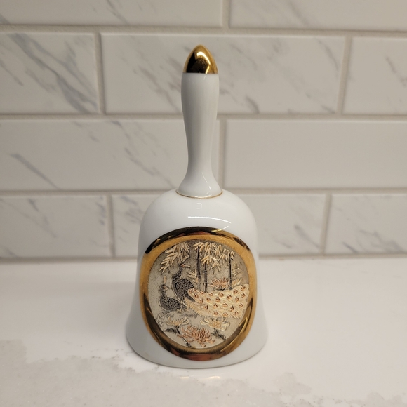 Vintage Japanese 24kt Edged Chokin Art Bell - Picture 1 of 3